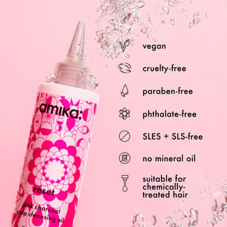 amika Reset Pink Charcoal Scalp Cleansing Oil