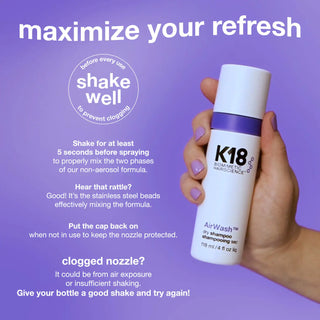 K18 Biomimetic Hairscience AirWash Dry Shampoo