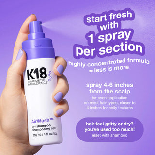 K18 Biomimetic Hairscience AirWash Dry Shampoo